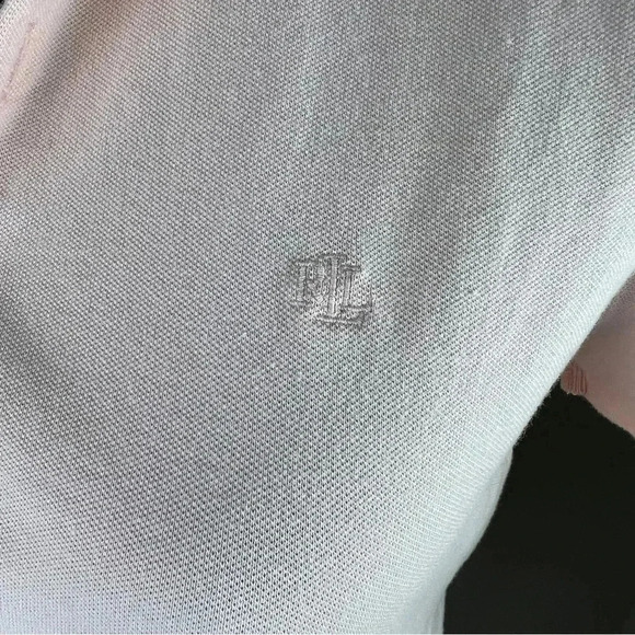 Ralph Lauren Women’s Pale Pink Polo with Gold Signature Buttons Size Medium - Picture 7 of 13